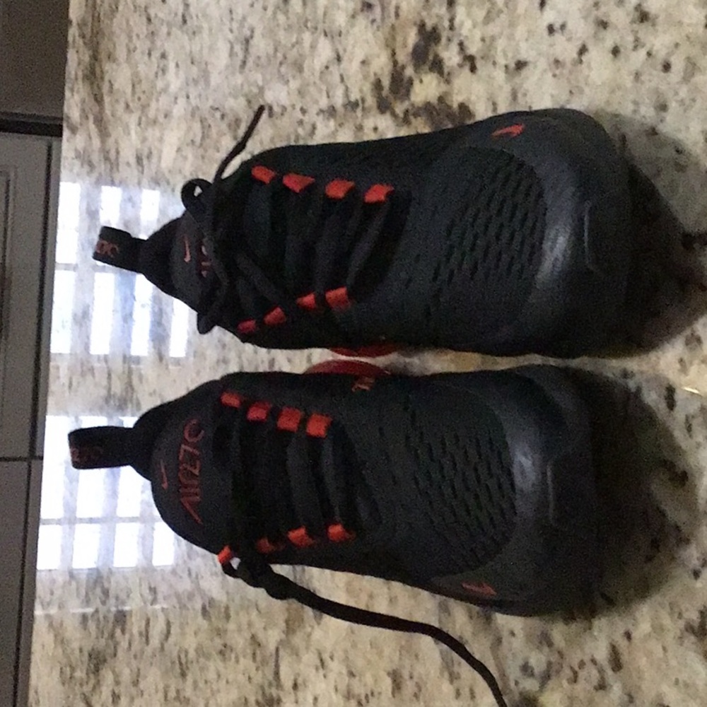 Black and red Nike air
